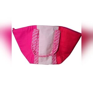 Victorias Secret Weekender Pink Canvas Color Block Travel Tote